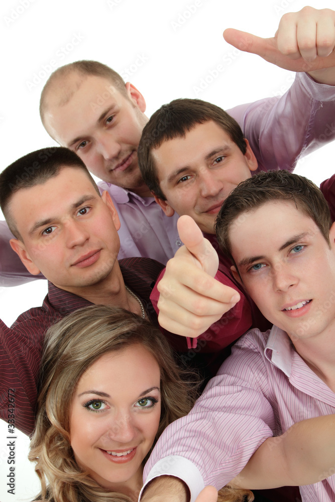thumbs up students group happy isolated on white thumbs up students group happy isolated on white