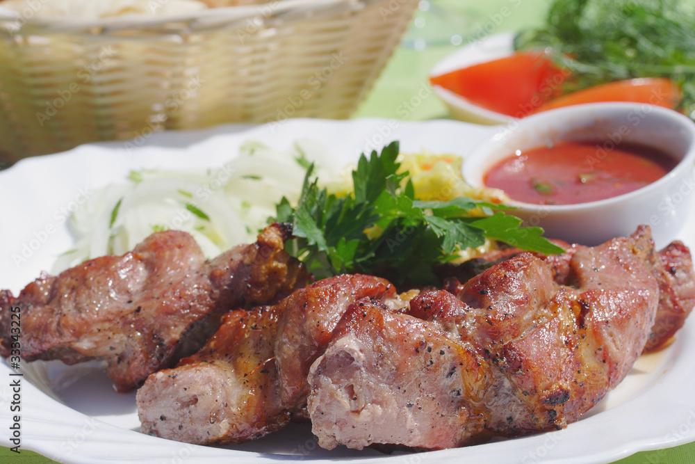 Pork kebab (shaslik)