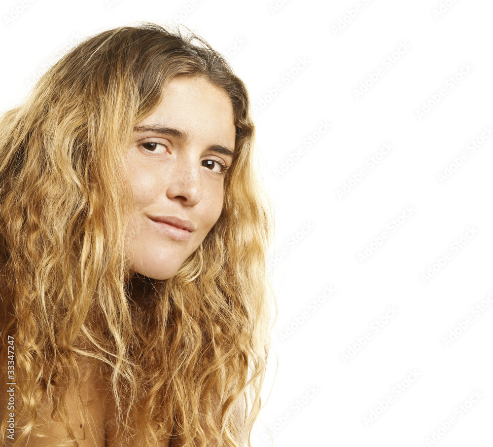 portrait of beautiful nude young woman with blond hair portrait of beautiful nude young woman with blond hair