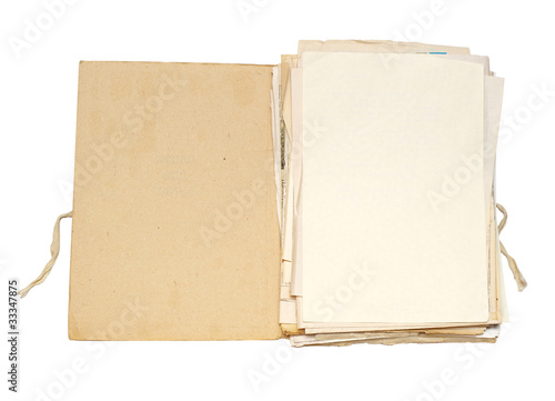 Old folder with papers
