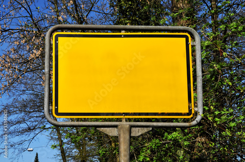 Ortseingangsschild - leer