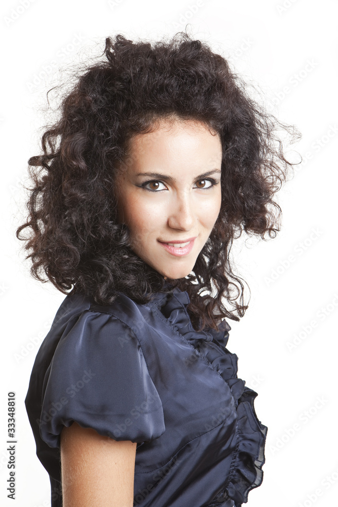 young attractive brunette girl smiling young attractive brunette girl smiling