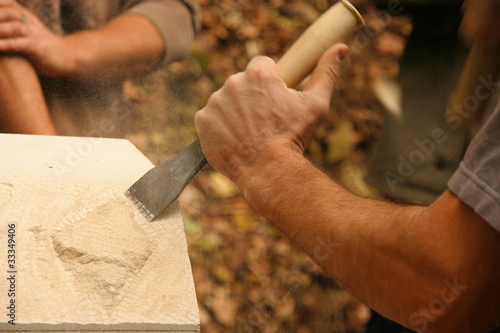 Bild auf Leinwand sculpteur de pierre 2