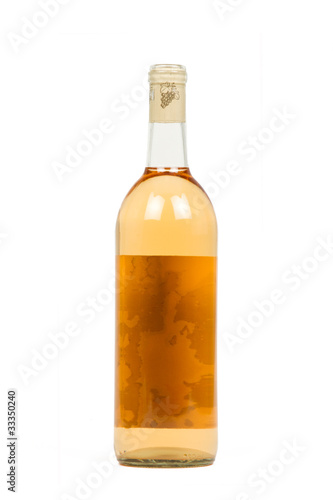 Bottle of Wine on a White Background