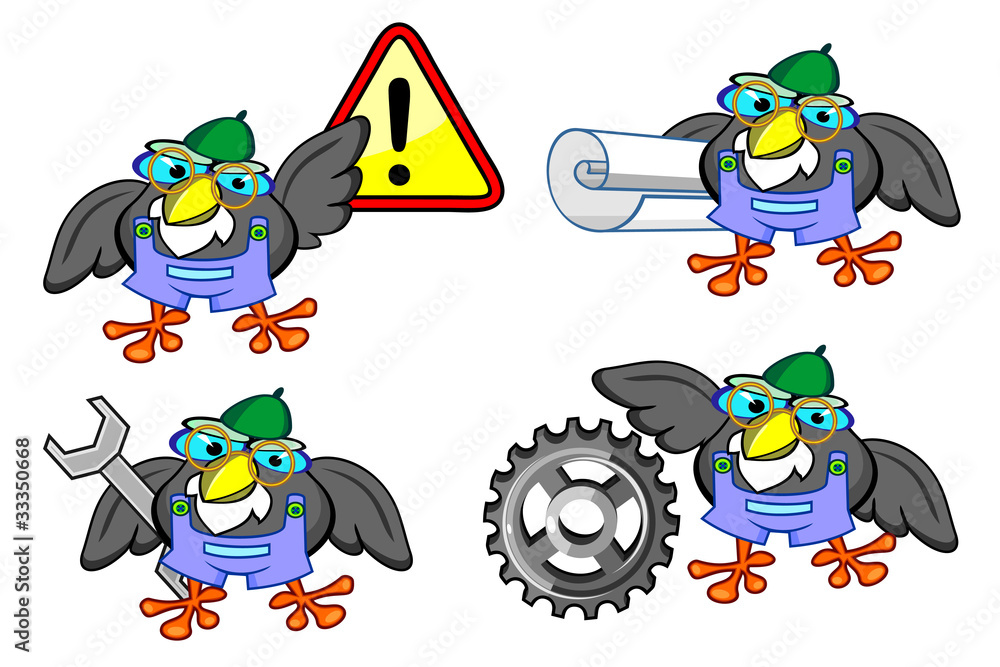 Four birds – workers Four birds – workers