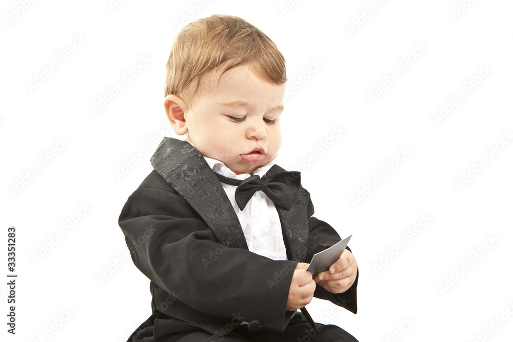 cute little baby with dinner jacket cute little baby with dinner jacket