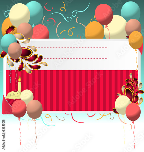 Birthday Card Vector Template