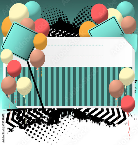 Birthday Card Vector Template