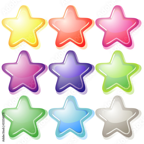 Set of jelly stars