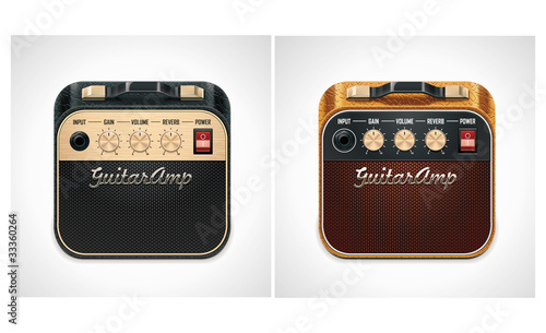 Vector guitar amplifier square XXL icon