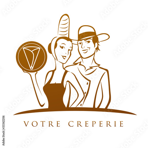 logo, logo crêperie, logo crêpe