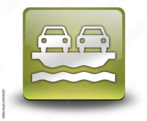 Yellow 3D Effect Icon "Vehicle Ferry"