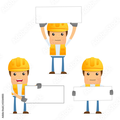 set of funny cartoon builder