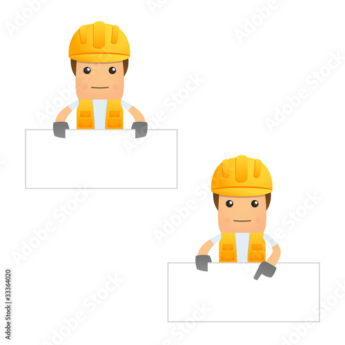 set of funny cartoon builder
