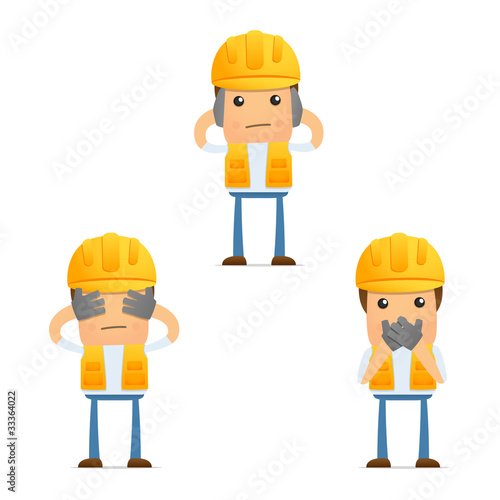 set of funny cartoon builder