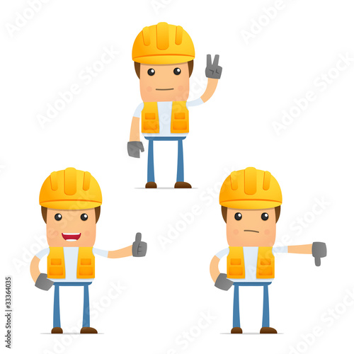 set of funny cartoon builder