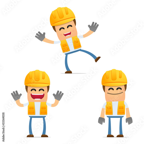 set of funny cartoon builder
