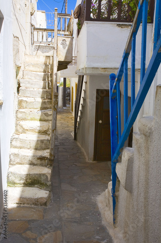grèce,cyclades,naxos : village de chora, ruelle © JONATHAN