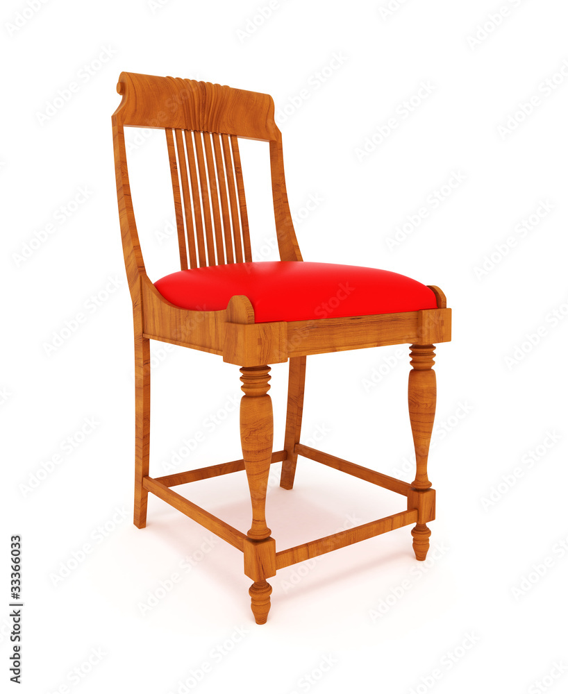 wooden chair isolated over white wooden chair isolated over white