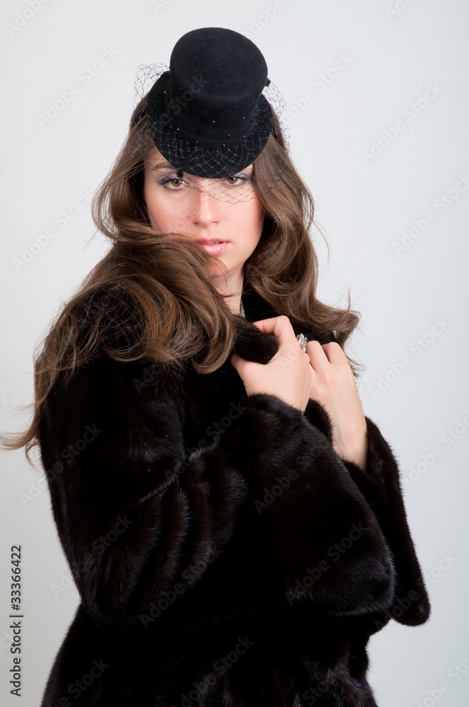 Beautiful Young Woman in Hat Beautiful Young Woman in Hat