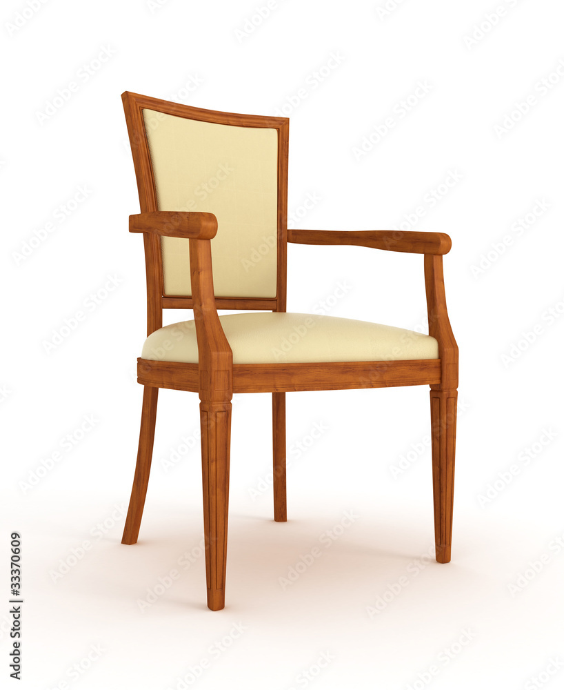 wooden chair isolated over white wooden chair isolated over white