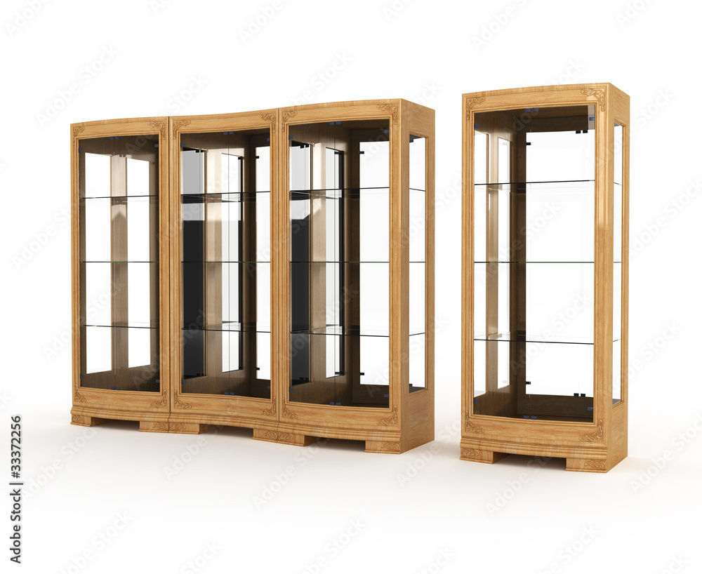 wooden cabinet isolated over white background wooden cabinet isolated over white background