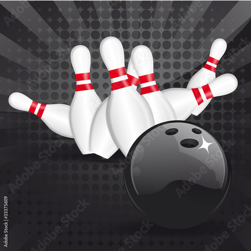 boule et quilles de bowling, strike