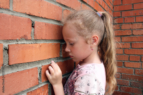 Photos girl against the wall