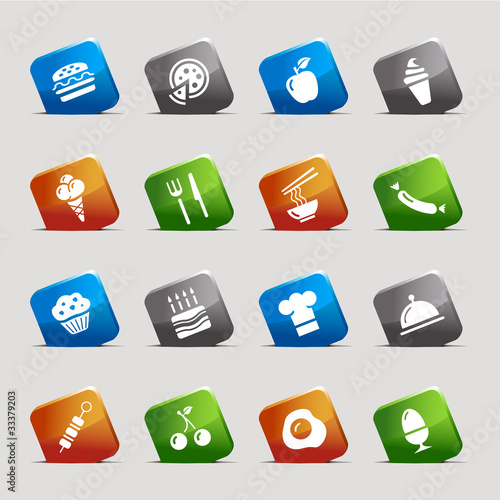 Cut Squares - Food Icons