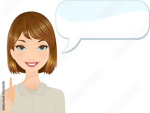 Secretary talking