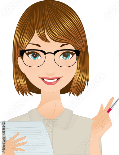 Secretary writing