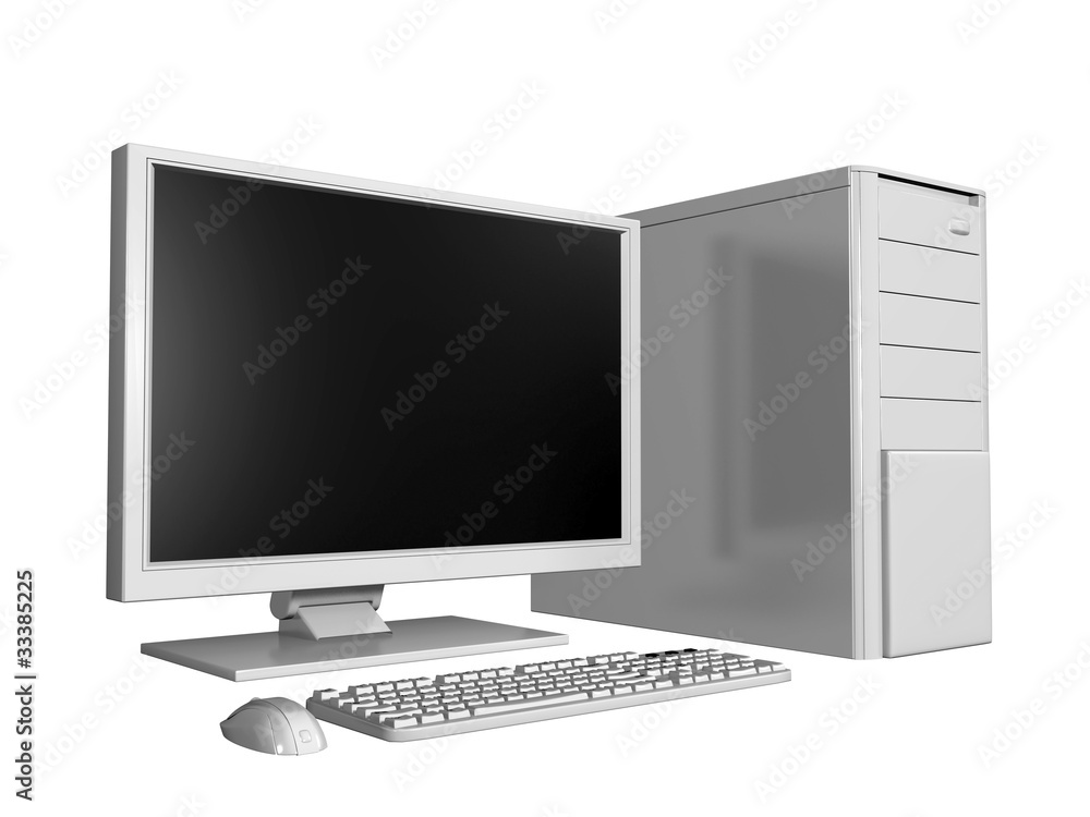 Image of computer technology on a white background isolated Image of computer technology on a white background isolated