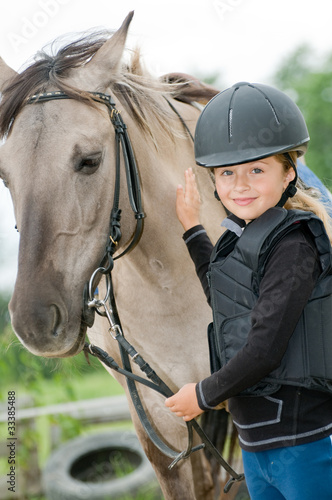 Best friends - little jockey and horse