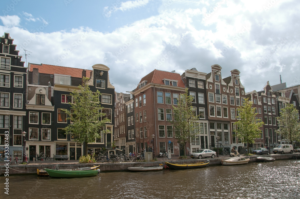 Channel view in Amsterdam, Netherlands