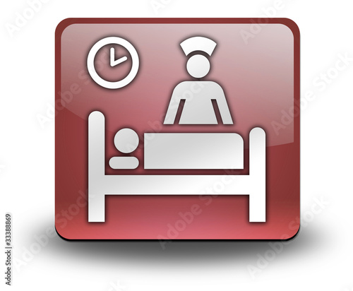 Red 3D Effect Icon "Inpatient"