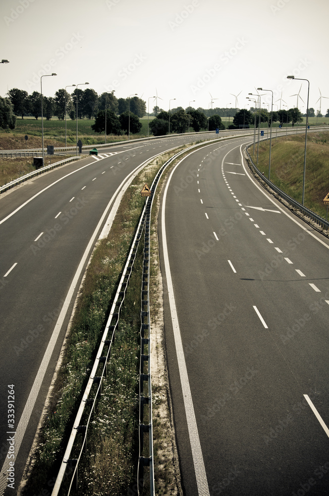 Fototapeta premium empty asphalt highway