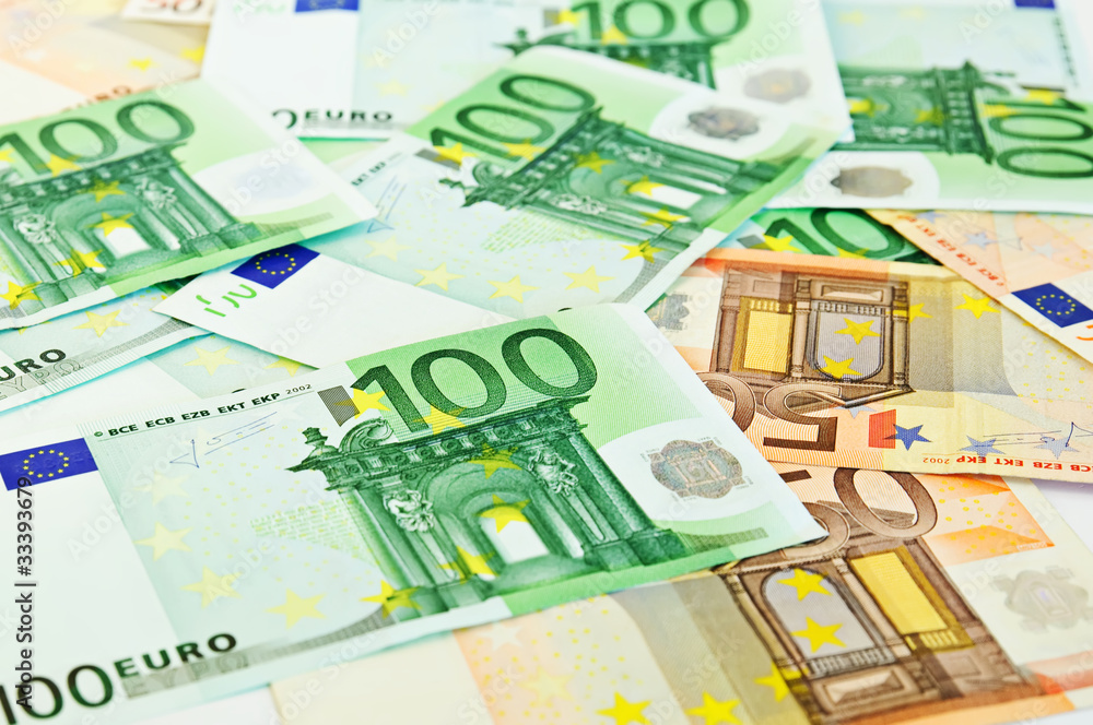Background from  euro banknotes