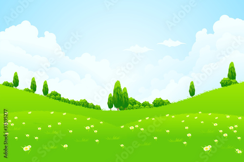 Green Landscape with trees