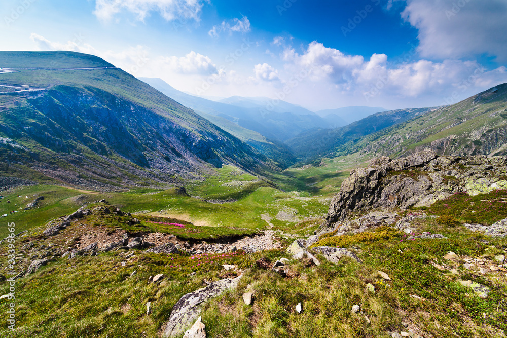 Landscape with Mohoru peak of Parang mountains in Romania Landscape with Mohoru peak of Parang mountains in Romania