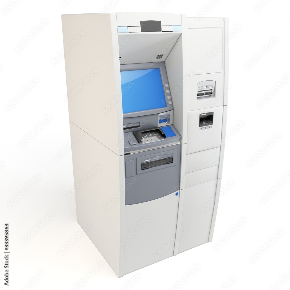 3d atm machine detailed 3d atm machine detailed
