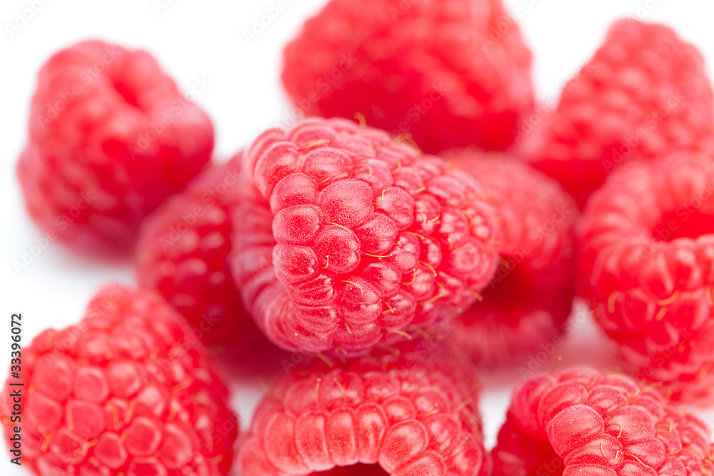 raspberry isolated on white raspberry isolated on white
