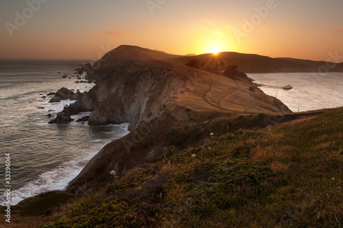 Fotografie Point Reyes National Seashore, California, sunset