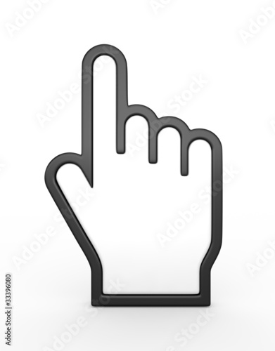 Hand cursor - 3d render