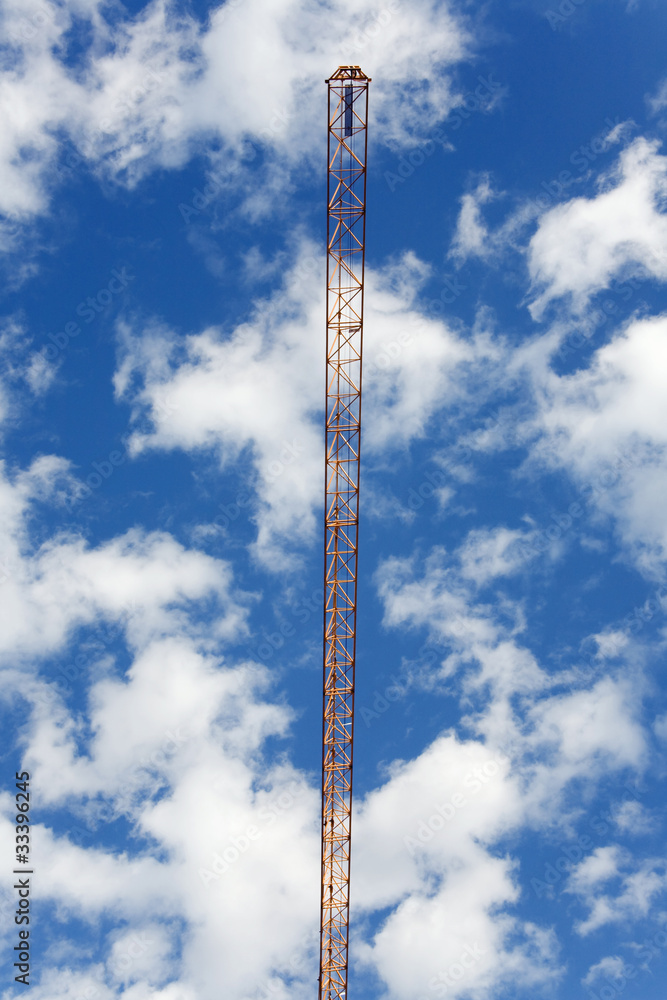 crane against the cloudy sky crane against the cloudy sky