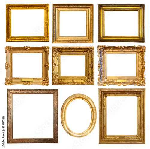 Set of   golden frame