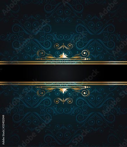 seamless wallpaper with golden decoration