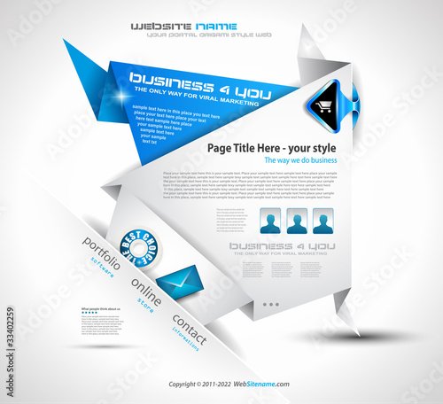 Origami Website - Elegant Design