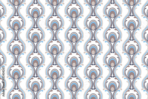 Muster 80er Jahre blau & braun