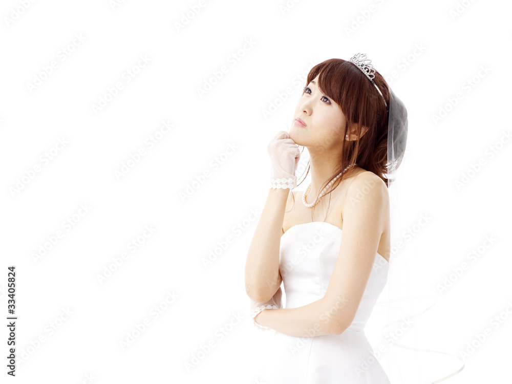 悩む新婦 悩む新婦