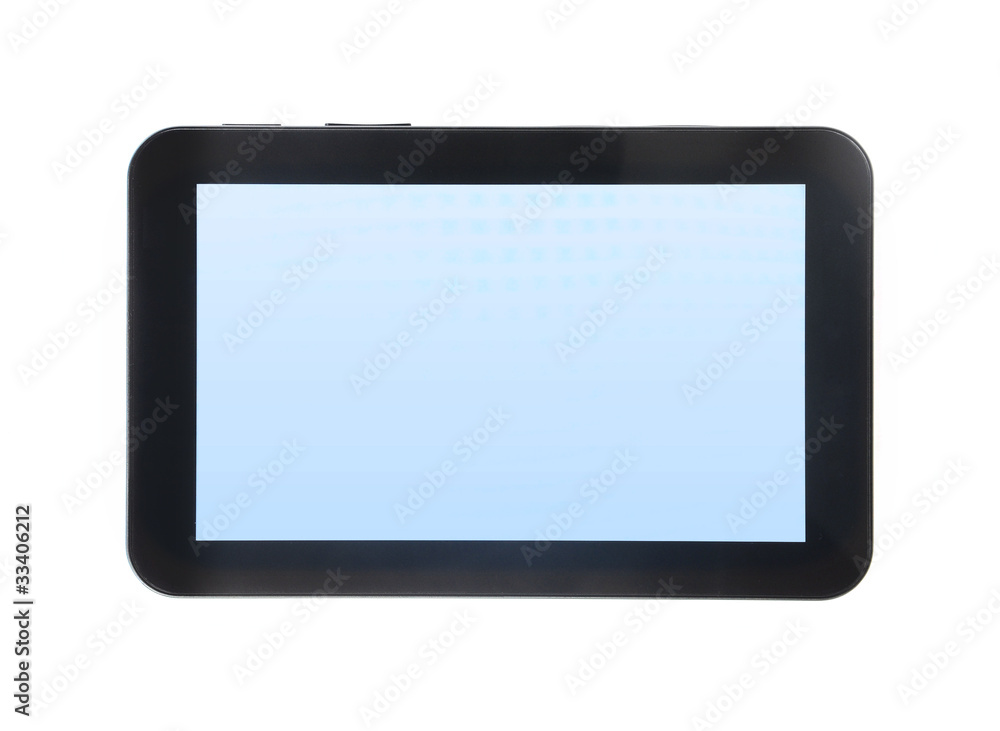 touch pad PC isolated on white background touch pad PC isolated on white background